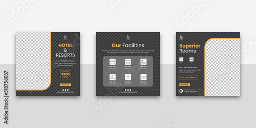Hotel & Resort Social Media Post Template