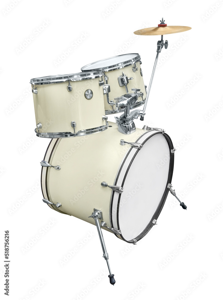 Drum kit with drums and cymbal Drum kit with drums and cymbal