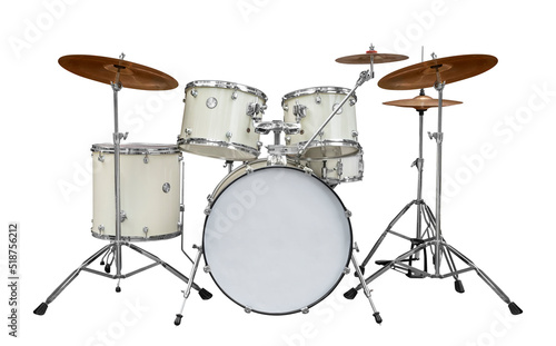Leinwand Poster Drum kit with drums and cymbal