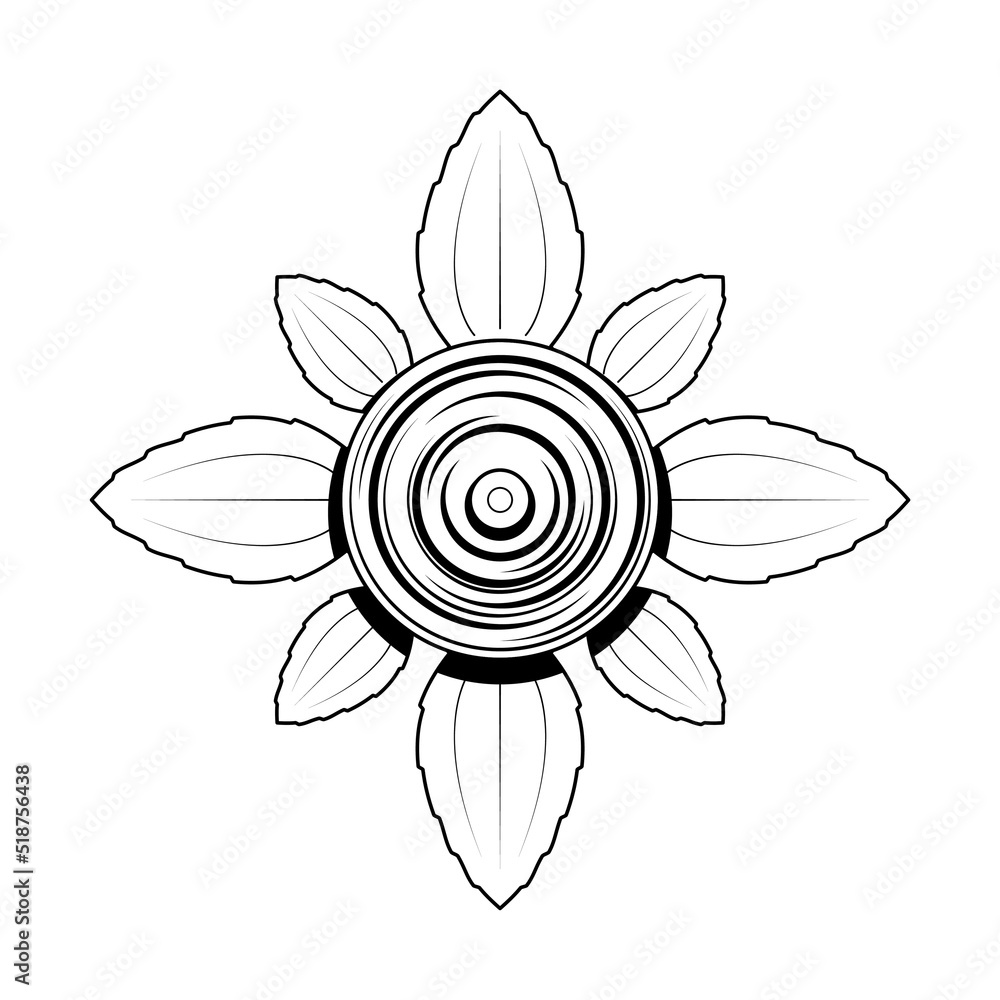 Abstract Hand Drawn Flower Plant Bud Leaf Leaves Botanic Floral Nature Bloom Doodle Concept Vector Design Outline Style On White Background Isolated Abstract Hand Drawn Flower Plant Bud Leaf Leaves Botanic Floral Nature Bloom Doodle Concept Vector Design Outline Style On White Background Isolated