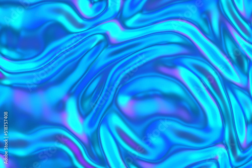 Multicolored waves of fluorescent pigment swirling and dissolving abstract background. 3d render