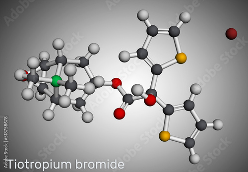 Принти на полотні Tiotropium bromide molecule