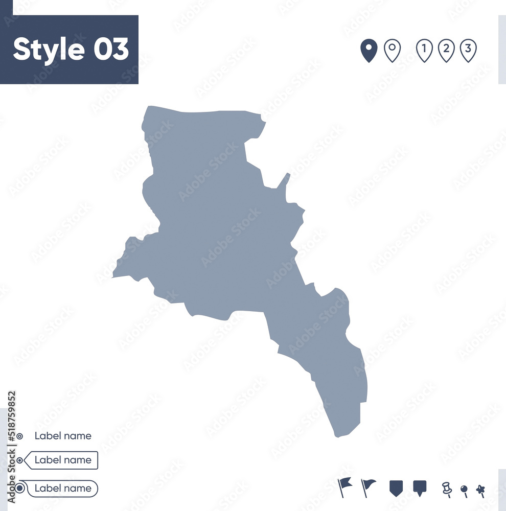 Obraz premium Catamarca, Argentina - map isolated on white background. Outline map. Vector map. Shape map.