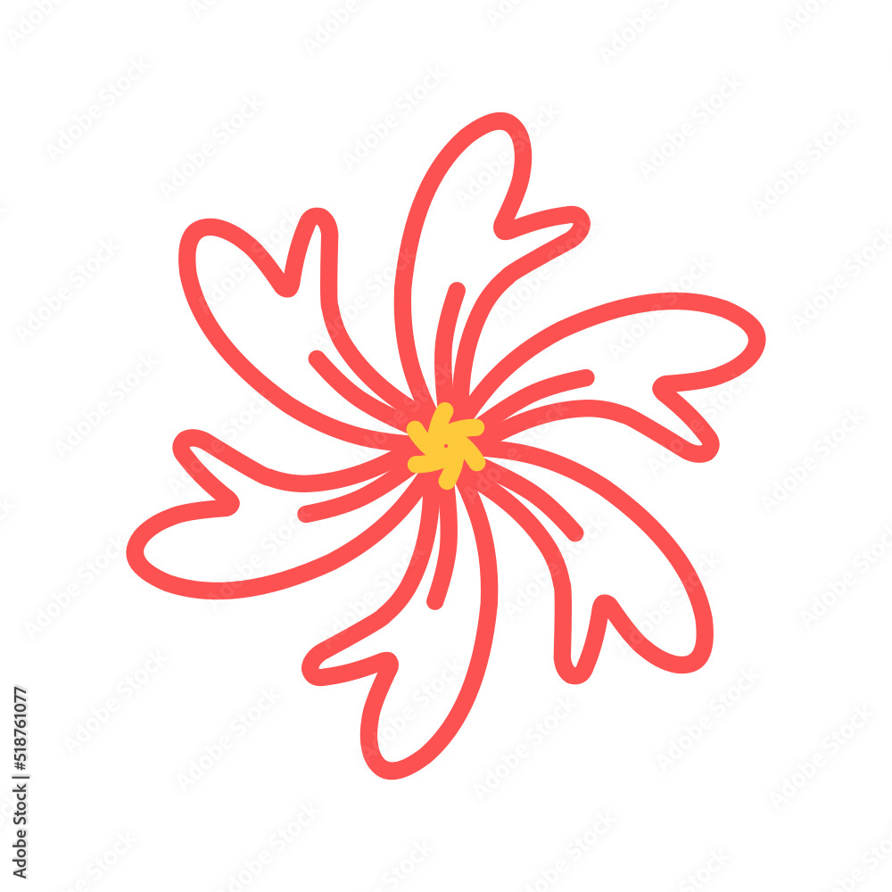 Fototapeta premium Flowers lineart