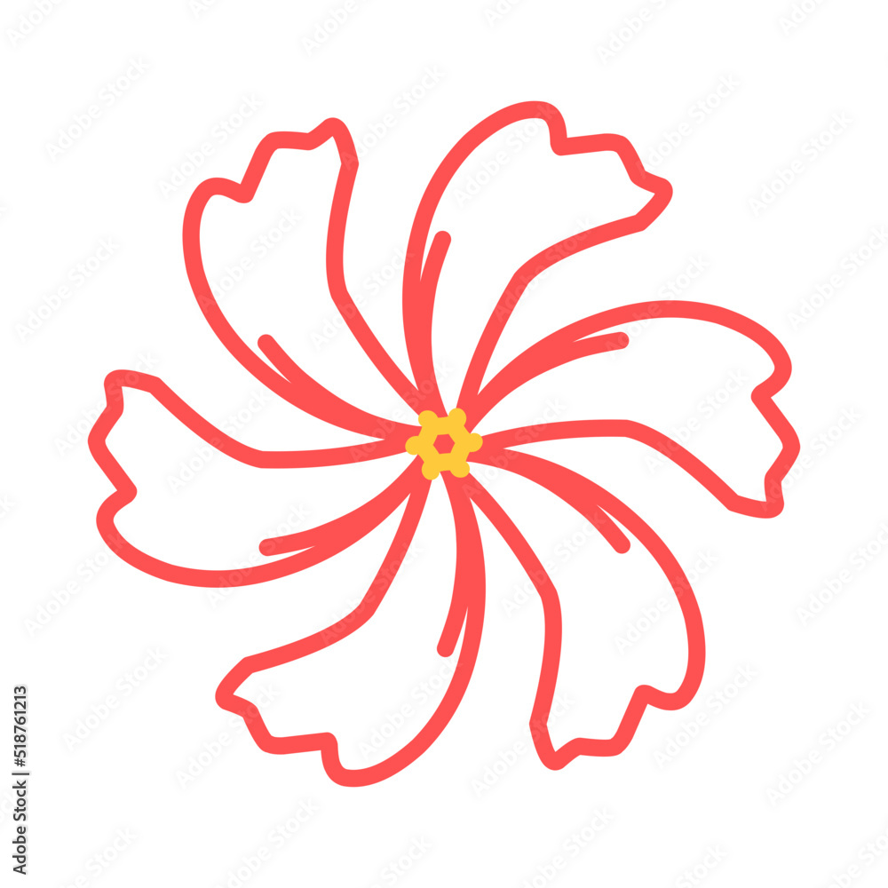 Fototapeta premium Flowers lineart