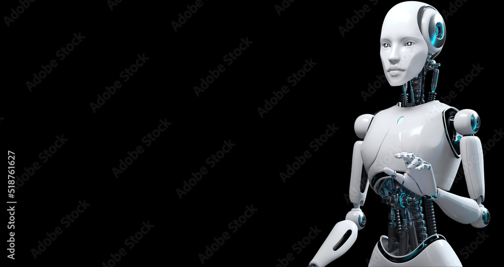 Robot Cyborg 3d render. AI artificial intelligence machine learning. Robot Cyborg 3d render. AI artificial intelligence machine learning.