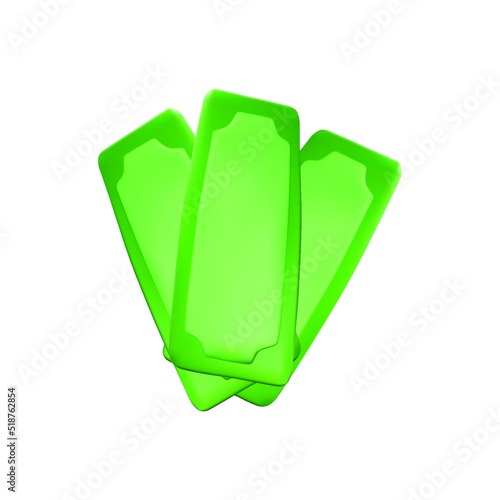 3d note vector illustration isolated on white background.