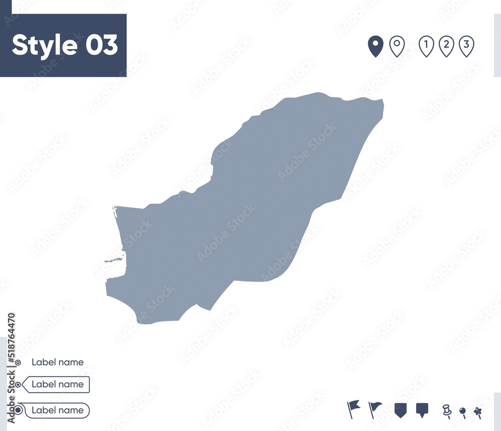 Golestan, Iran - map isolated on white background. Outline map. Vector map. Shape map. Golestan, Iran - map isolated on white background. Outline map. Vector map. Shape map.