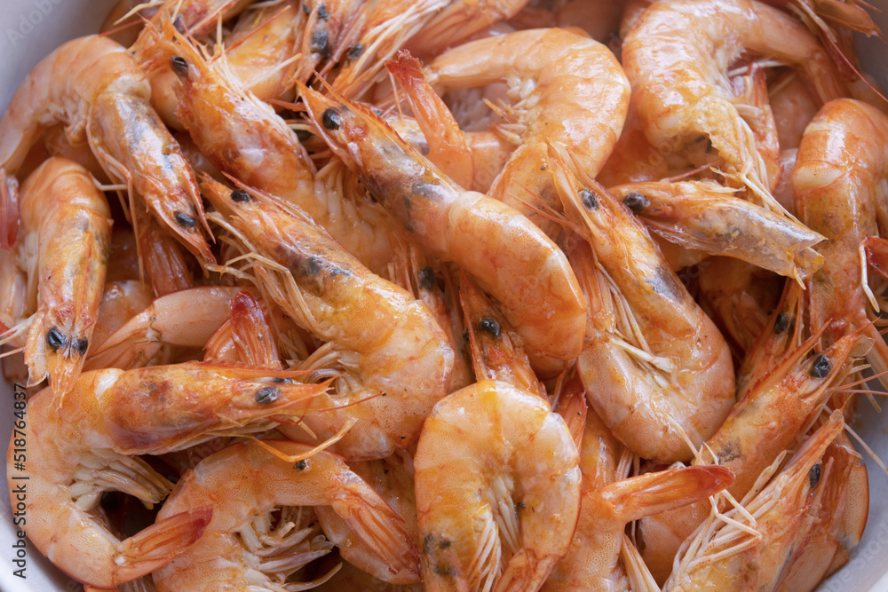 fried fresh shrimps
