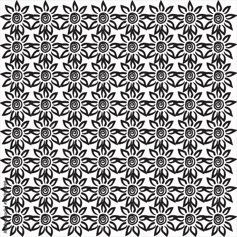 Vector, Image of star pattern background, black and white color, with transparent background

