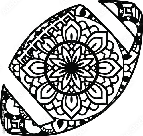 Mandala for adult coloring book,coloring page,print on product, laser cut, paper cut and so on. Vector illustration.



