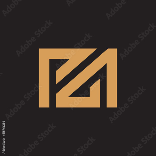 Inital PA or AP logo icon design, geometric monogram logo vector