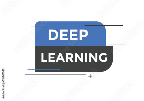 deep learning text symbol. deep learning text web template Vector Illustration.
