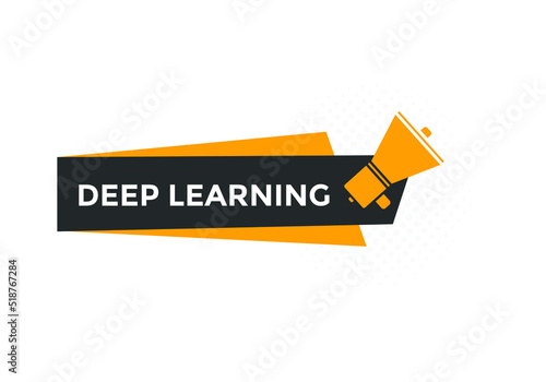 deep learning text symbol. deep learning text web template Vector Illustration.
