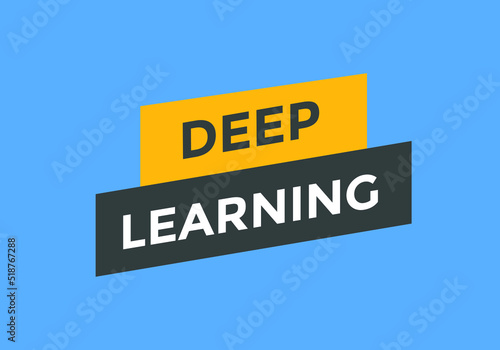 deep learning text symbol. deep learning text web template Vector Illustration.
