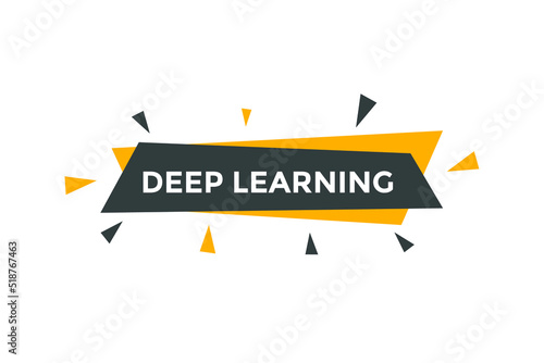 deep learning Colorful web banner. vector illustration. deep learning label sign template
