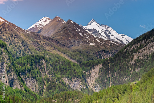 View of the Grossglockner mountains