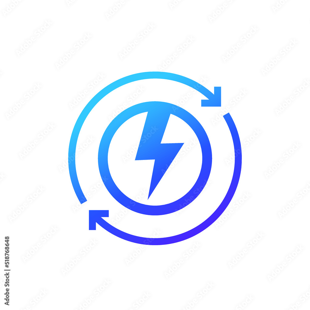 Vecteur Stock Recharge icon, electric charger vector | Adobe Stock