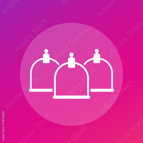 Hijama cups icon, vector design