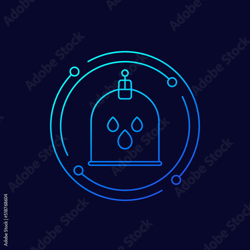 Hijama cupping therapy icon, linear design