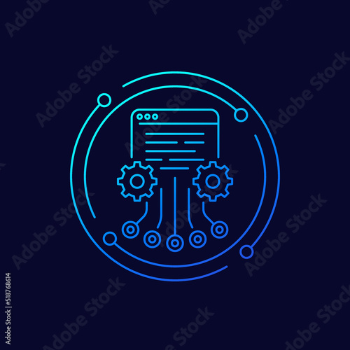 load testing icon, linear design