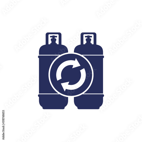 refill gas cylinders, LPG tanks icon