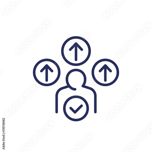 personal growth and self-improvement line icon