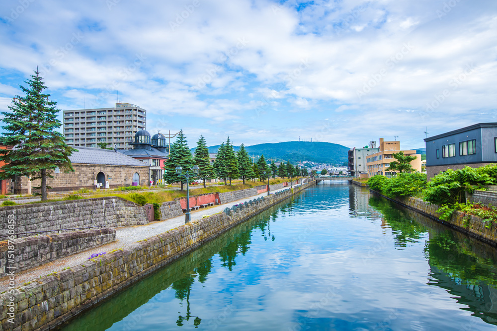 北海道　小樽運河の風景
