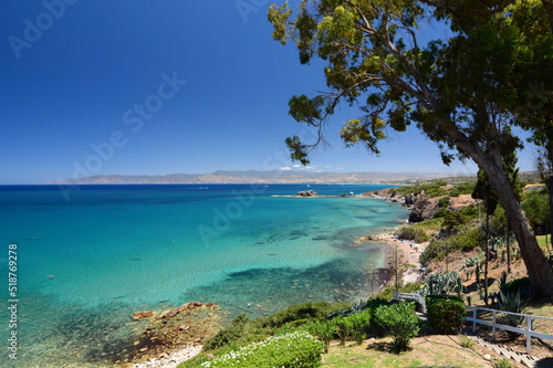 View of Baths of Aphrodite beach. Akamas peninsula. Pahos district. Cyprus