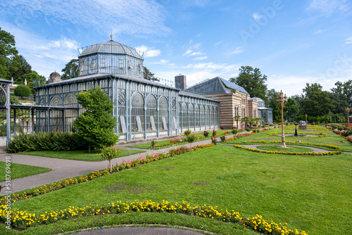 Moorish country house with garden, greenhouse, Zoological-Botanical Garden, Wilhelma, Stuttgart, Baden-Württemberg, Germany, Europe photo