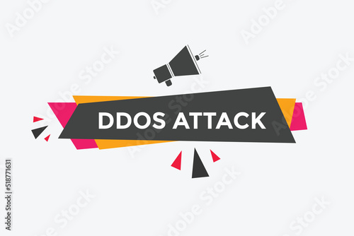ddos attack Colorful web banner. vector illustration. ddos attack label sign template
