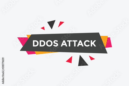 ddos attack Colorful web banner. vector illustration. ddos attack label sign template
