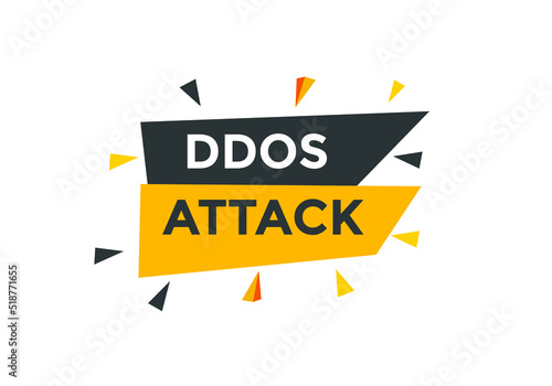 ddos attack Colorful web banner. vector illustration. ddos attack label sign template
