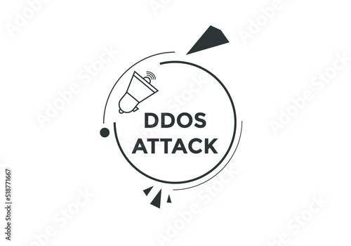 ddos attack Colorful web banner. vector illustration. ddos attack label sign template
