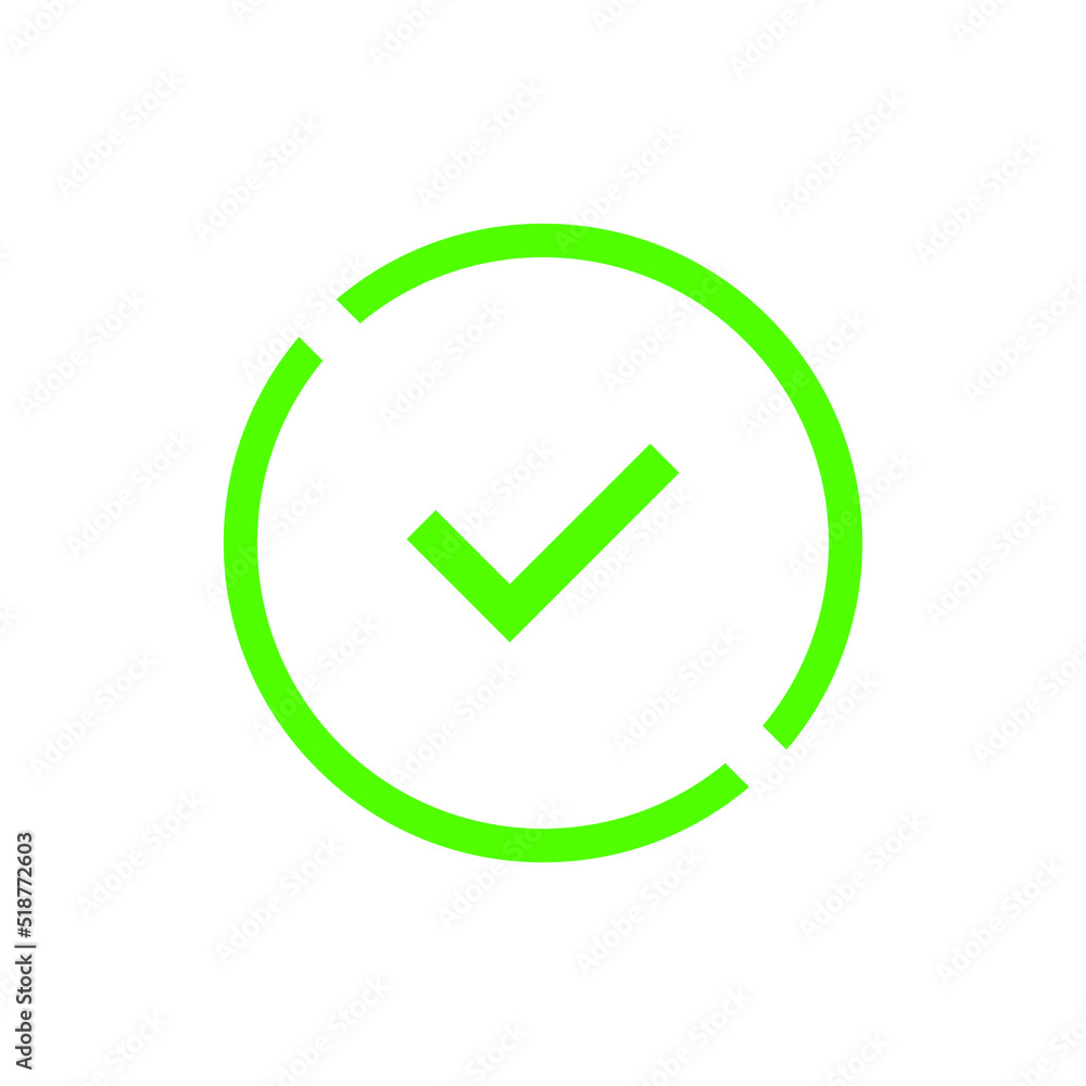 Checkmark flat icon button, ui icon Checkmark flat icon button, ui icon