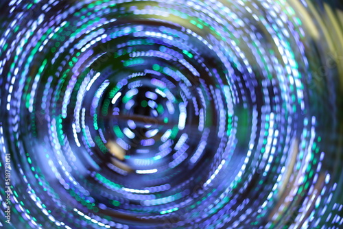 Abstrat blur rotation blue fairy light