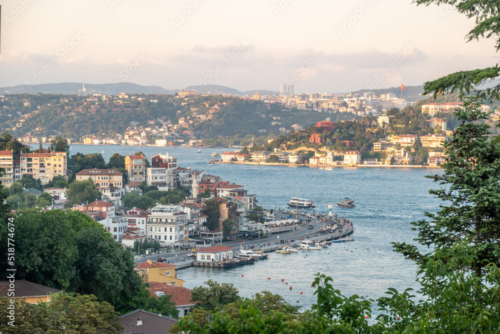 View of the Bosphorus before sunset time