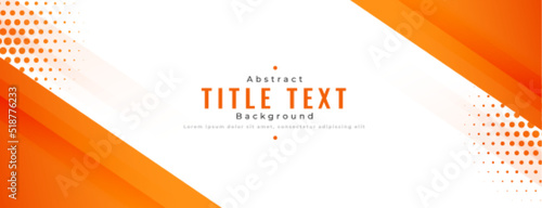 stylish orange white halftone banner design