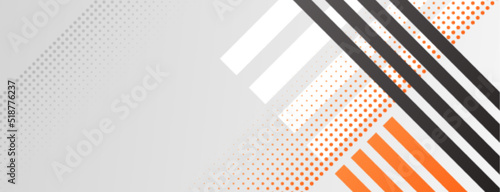 abstract geometric style halftone banner design
