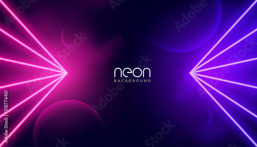 neon light lines with pointed end geometric background