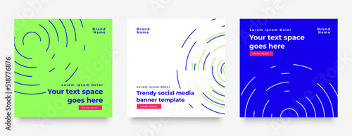 modern social media promotional post package banner set