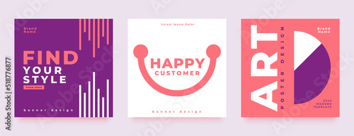 stylish social media post banners template