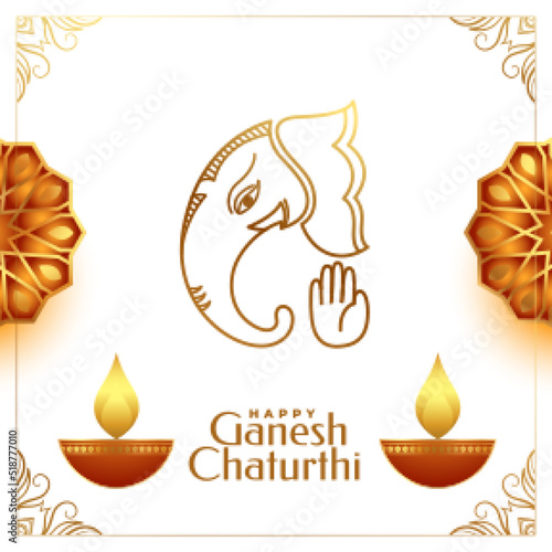 decorative ganesh chaturthi festival celebration background