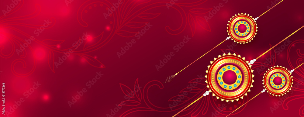 realistic red raksha bandhan background with text space realistic red raksha bandhan background with text space