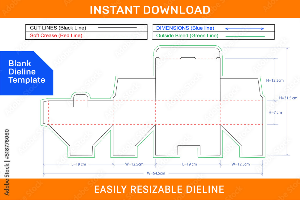 DISPOSABLE FACE MASK BOX PACKAGING DESIGN TEMPLATE Blank dieline