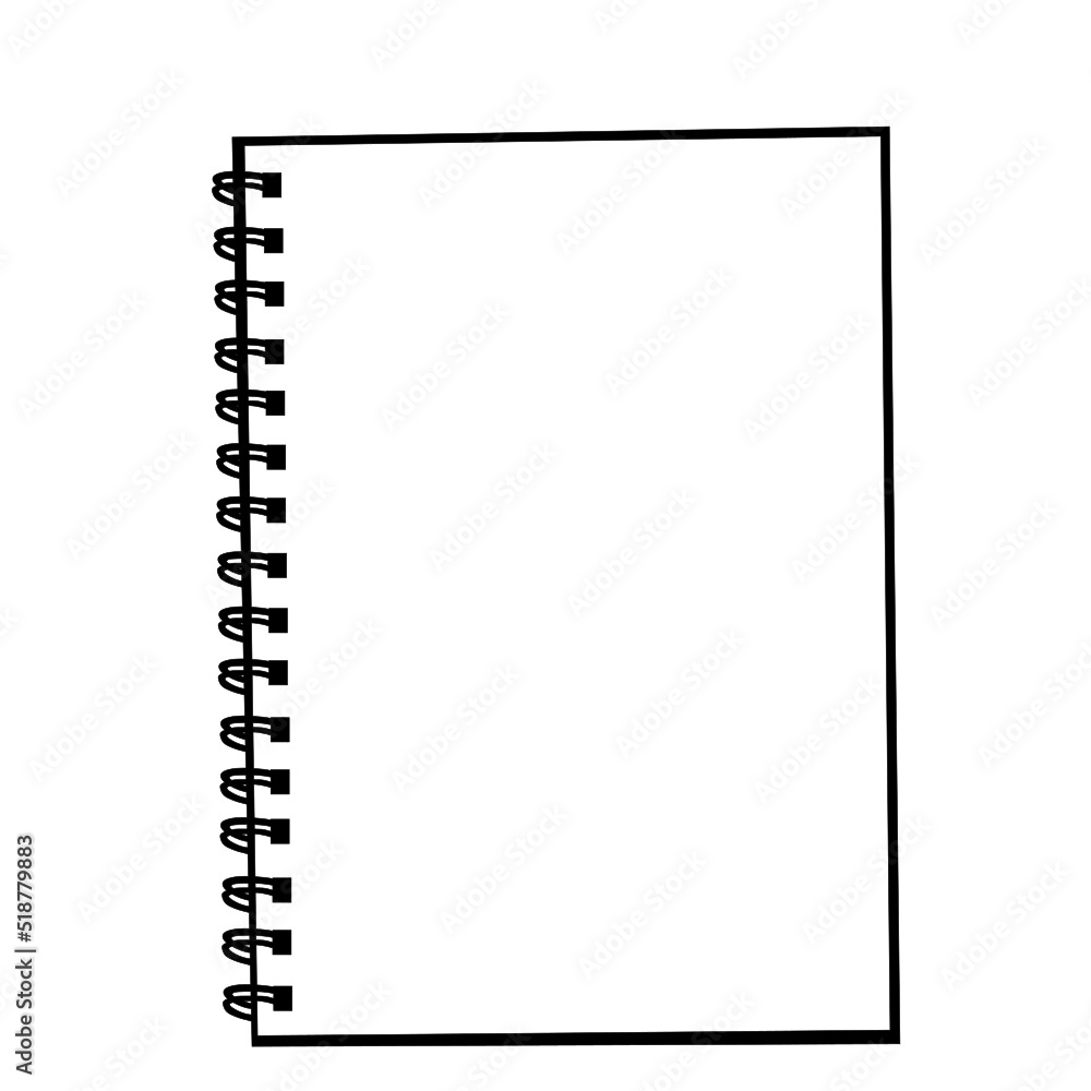 notebook isolated vector on white background svg file