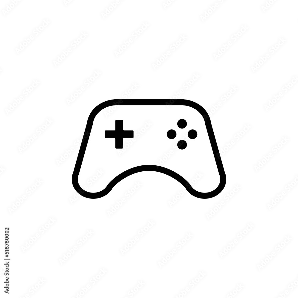 Play Icon, Game Icon Sign Vector Isolated on White Artboard