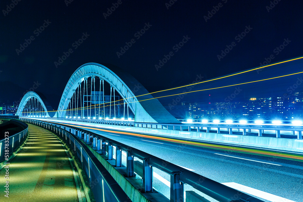 Obraz premium 太田川大橋(広島県広島市西区観音新町)