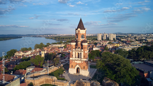 Drone view of Zemun, Belgrade, Serbia. photo