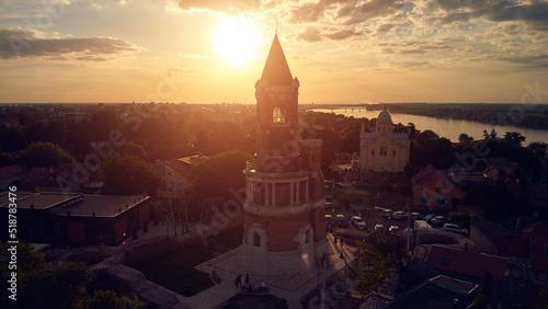 Drone view of Zemun, Belgrade, Serbia. © astrosystem